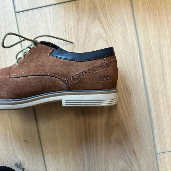 Freeman Men’s Oxford Loafer Dress Shoes Dorian Sz 9.5 Memory Foam Tan Brown - Picture 7 of 9